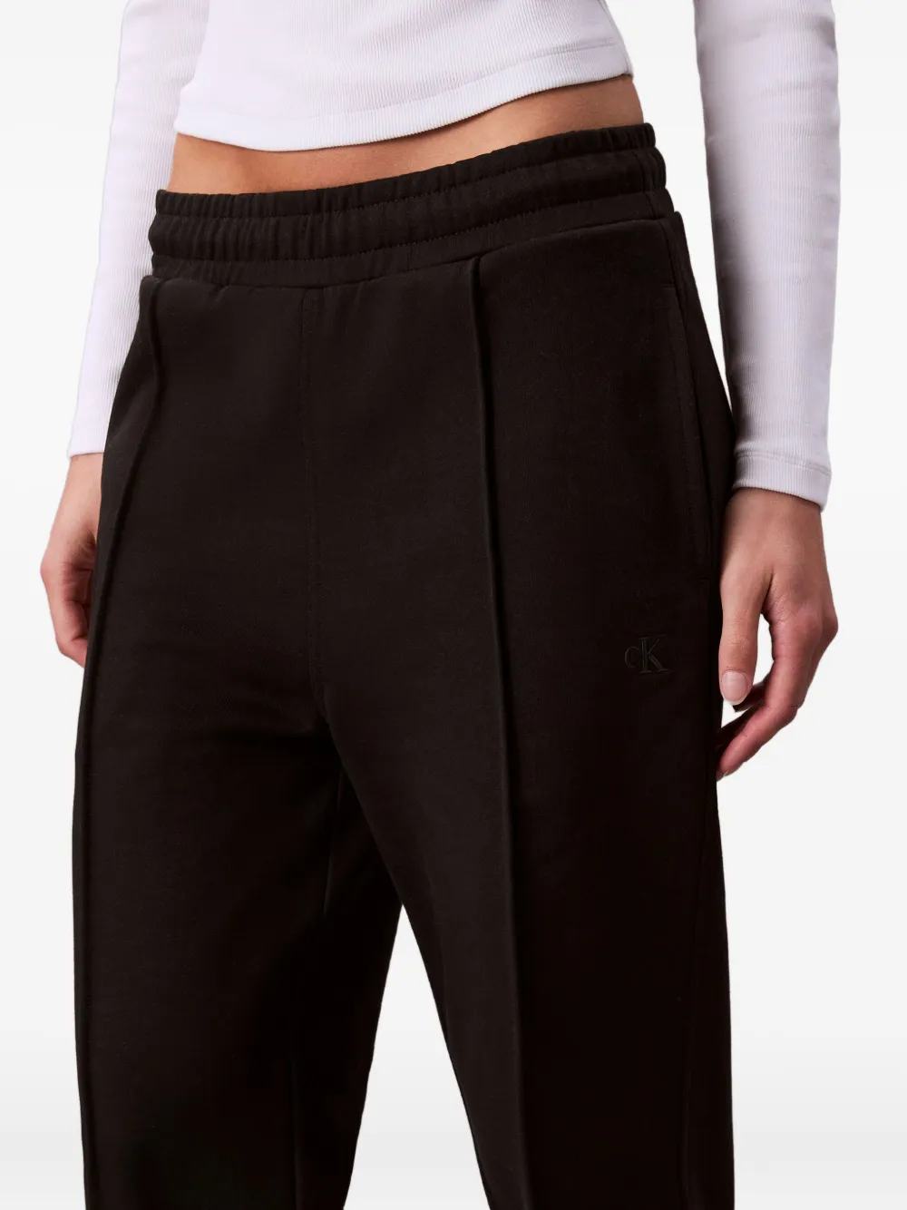 Calvin Klein Jeans Est.1978 Elastic-waistband Track Pants In Black