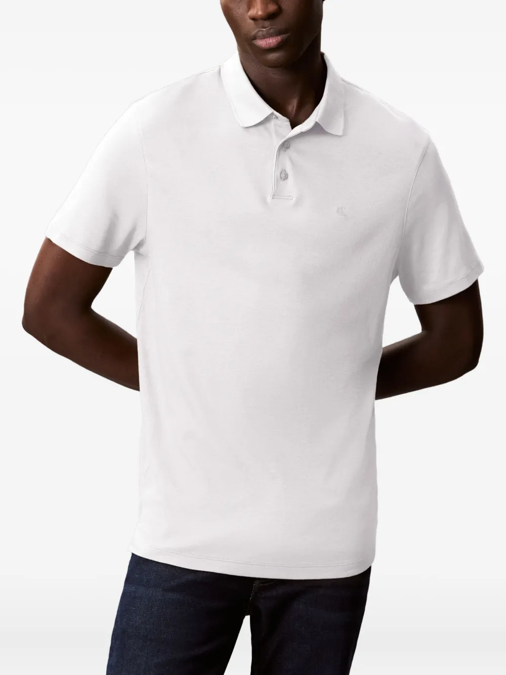 Calvin Klein Poloshirt met knopen Wit