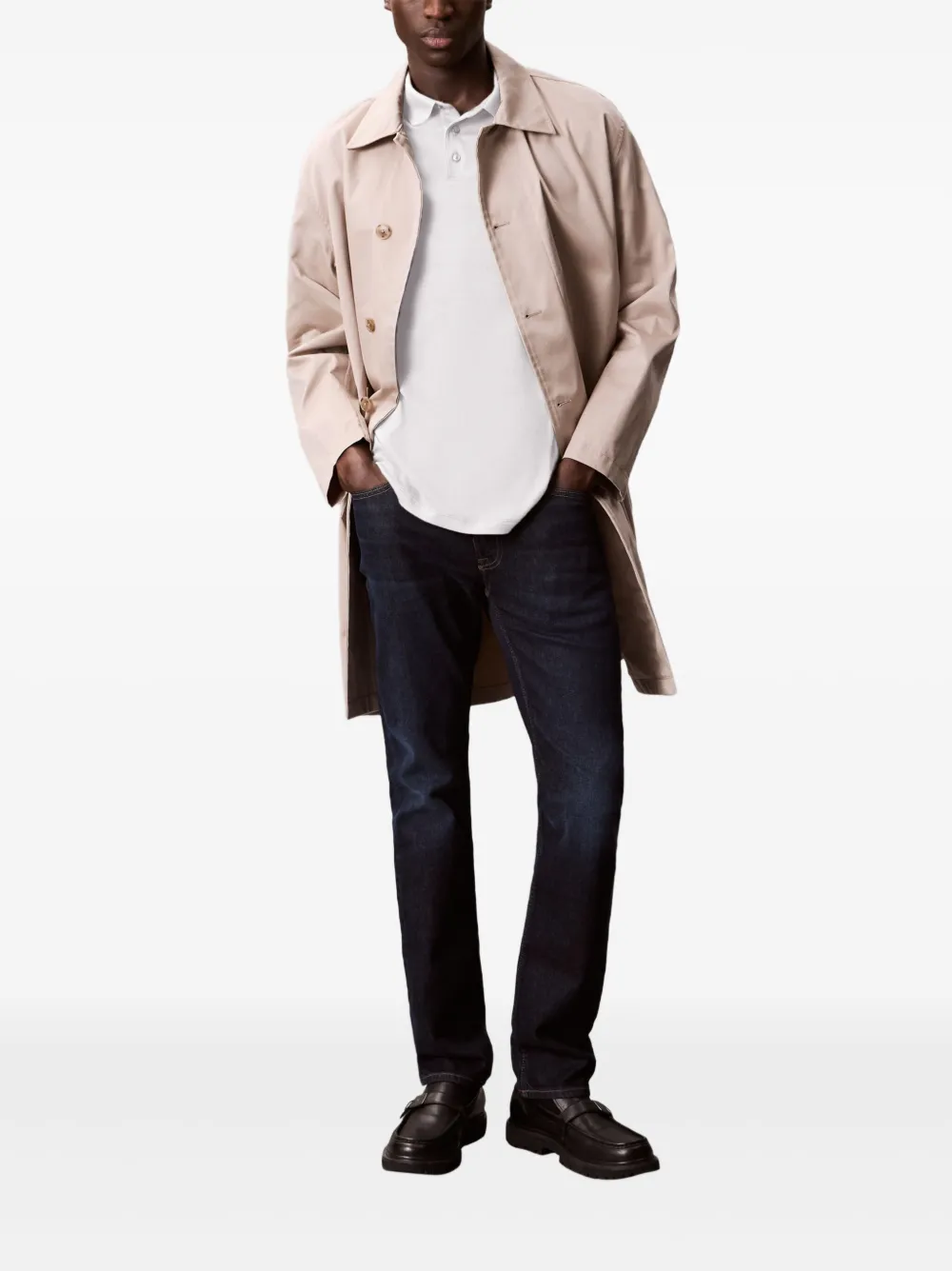 Calvin Klein Poloshirt met knopen - Wit