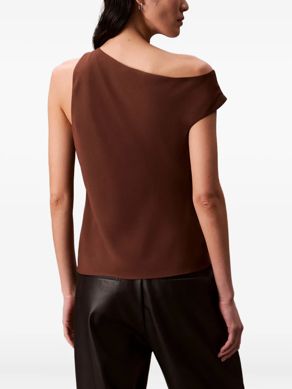 Calvin Klein Asymmetrische top Bruin
