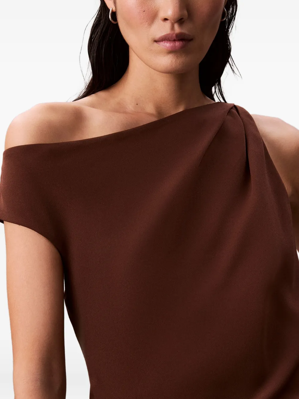 Calvin Klein Asymmetrische top Bruin