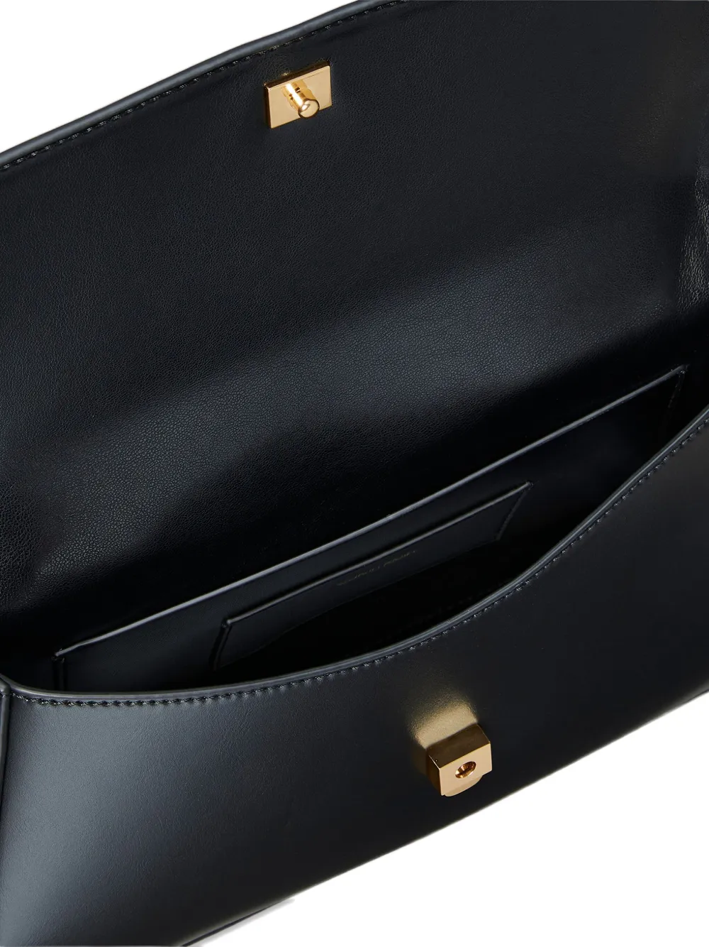 Calvin Klein Chain-strap Logo-plaque Shoulder Bag In Black