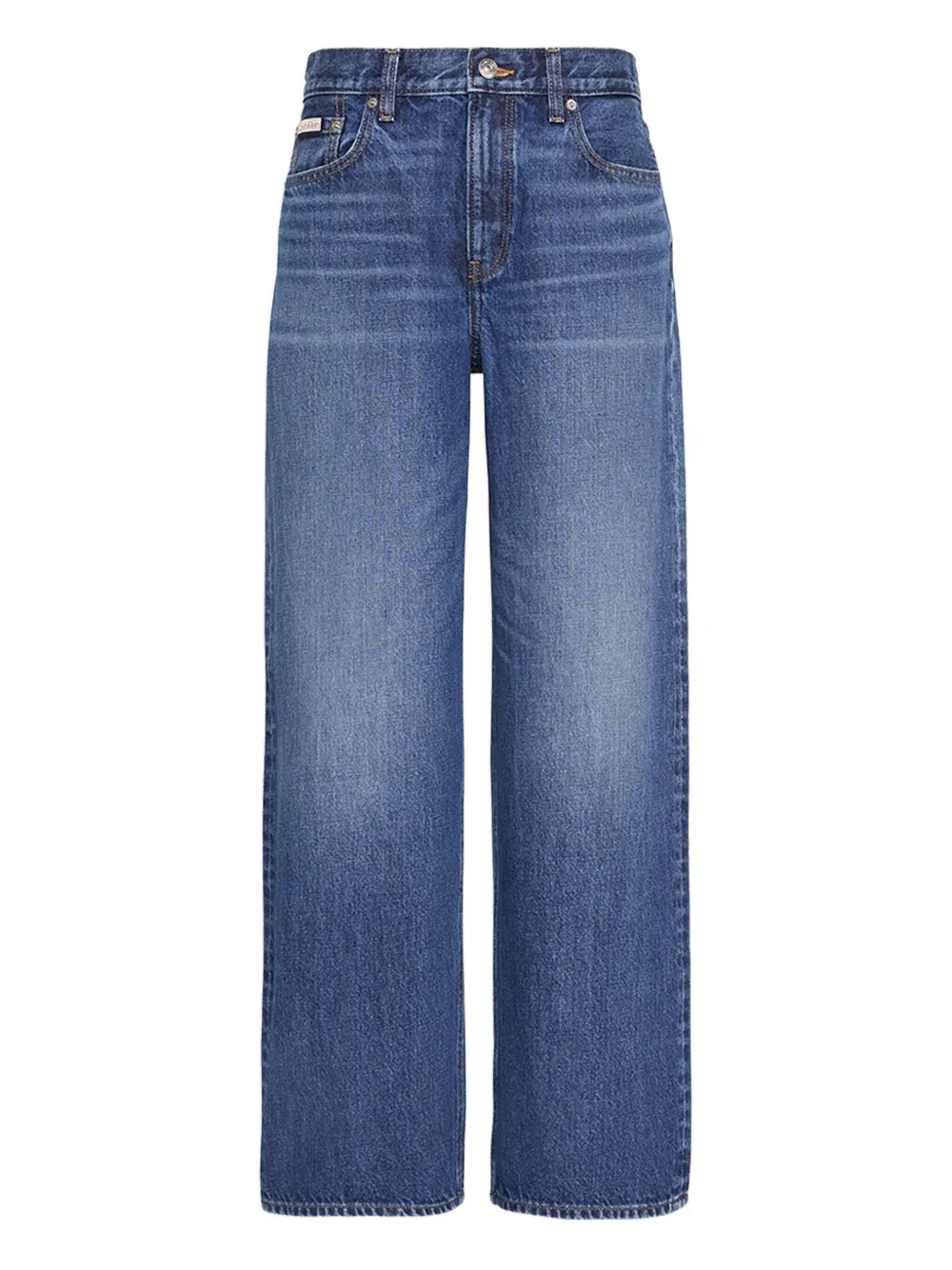 Calvin Klein Jeans Est.1978 Logo-patch Jeans In Blue
