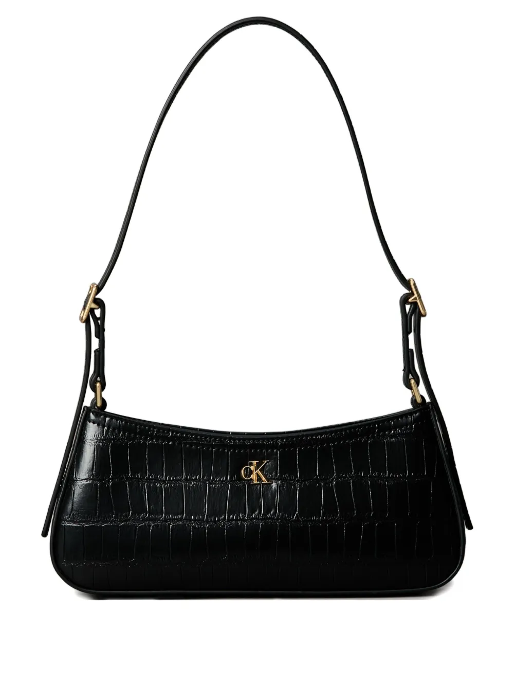 Calvin Klein small embossed-logo shoulder bag | Black | Image 1
