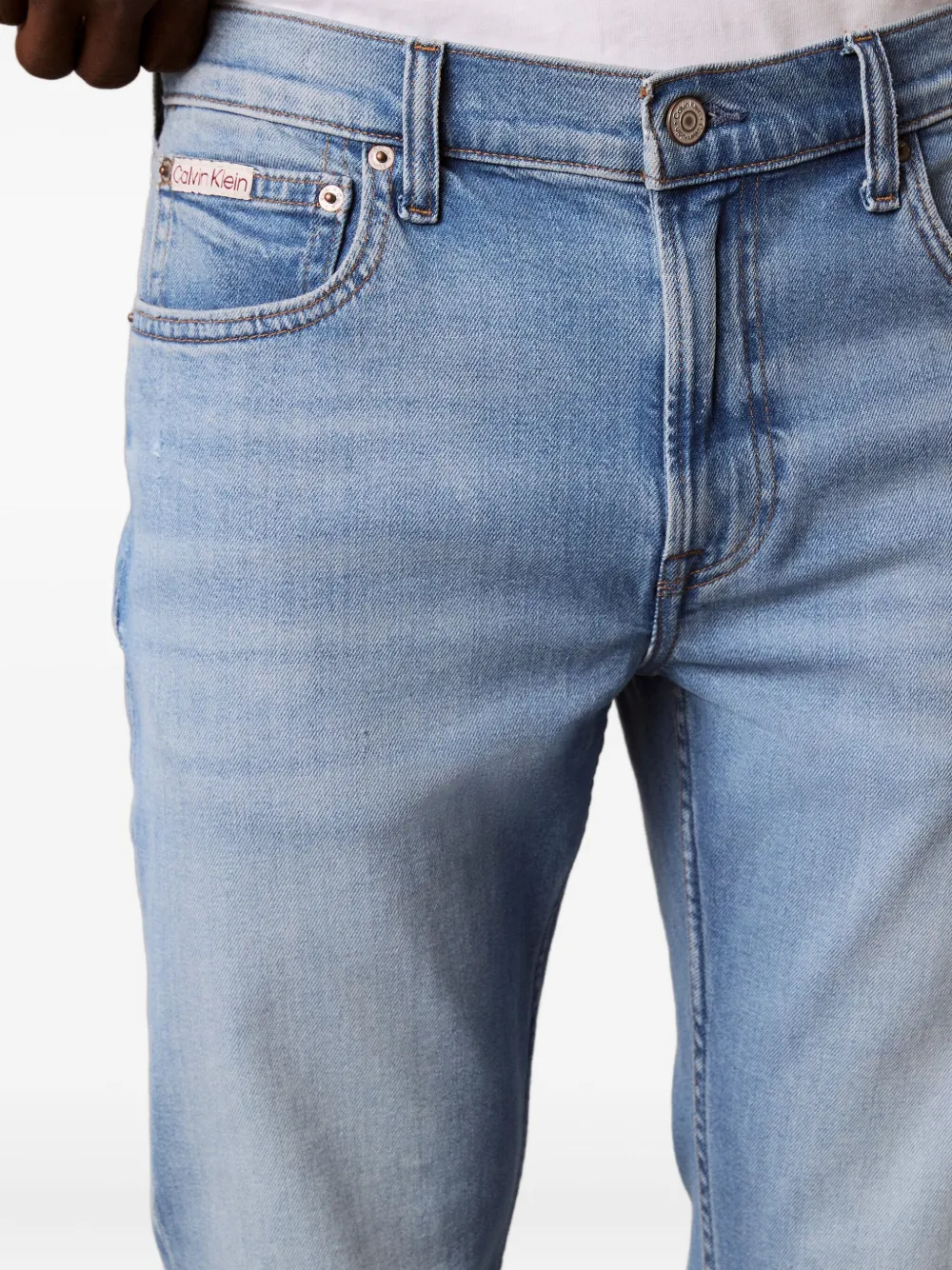 Calvin Klein Jeans Est.1978 Logo-patch Jeans In Blue