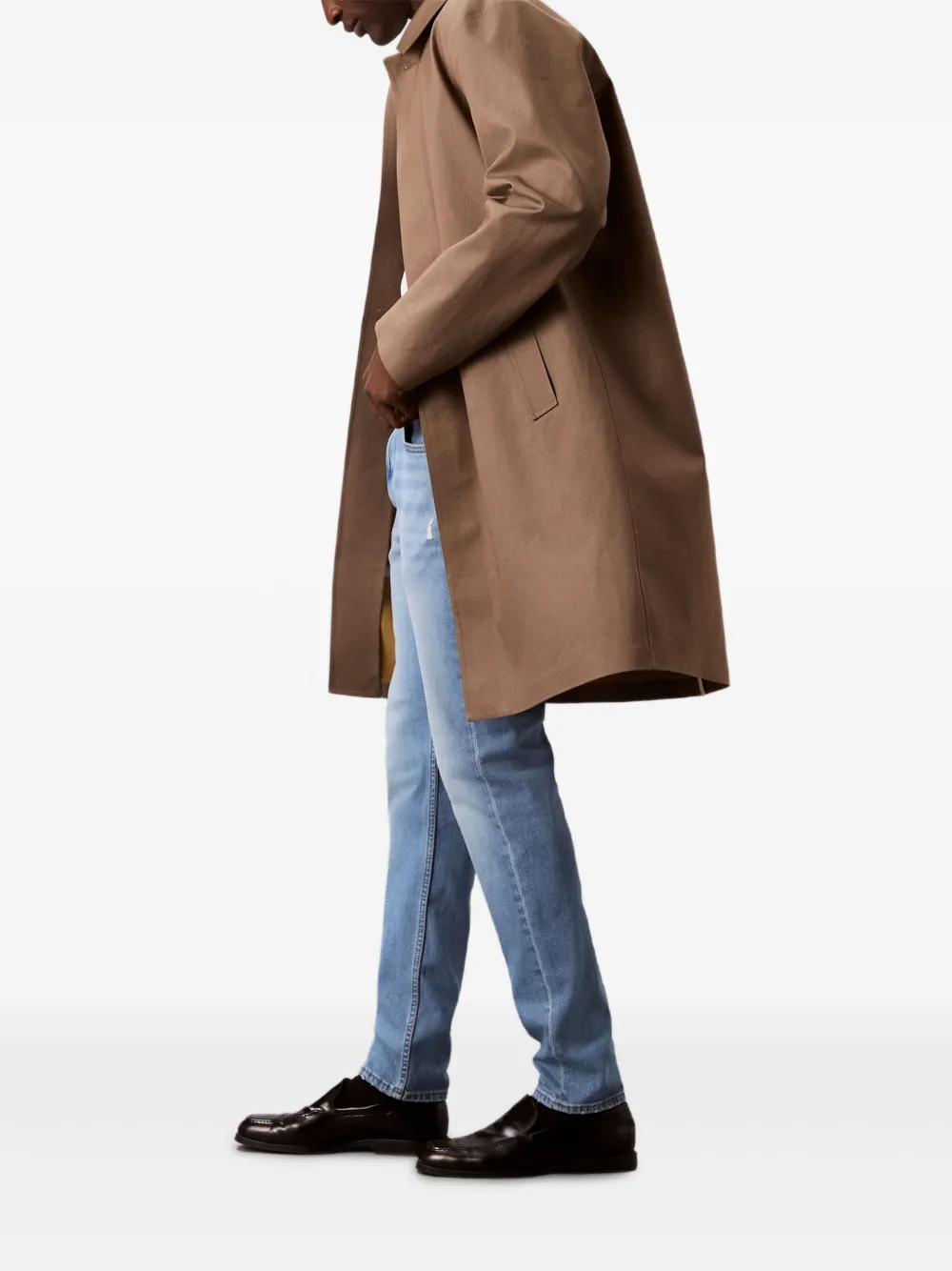 Calvin Klein Jeans logo-patch jeans - Blauw