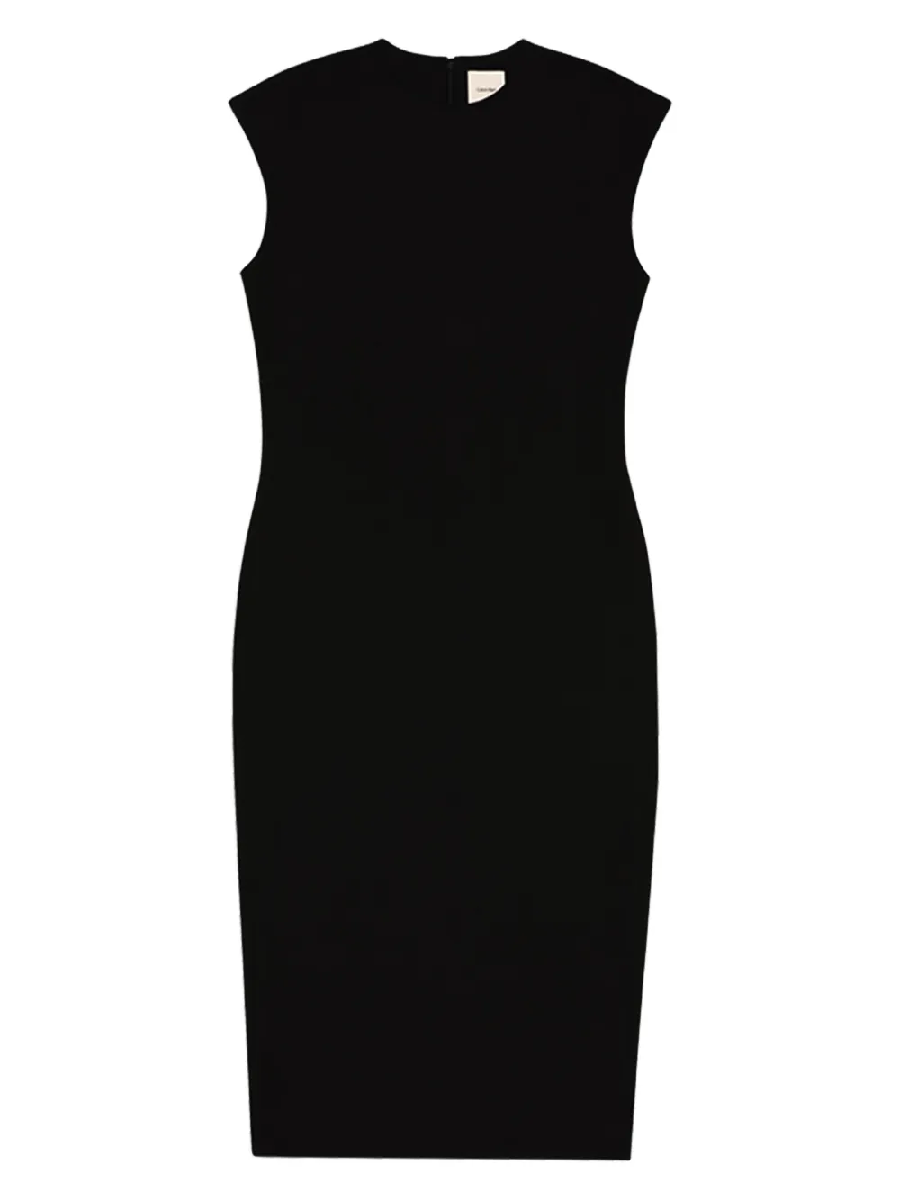 Calvin Klein Sleevess Midi Dress In Black