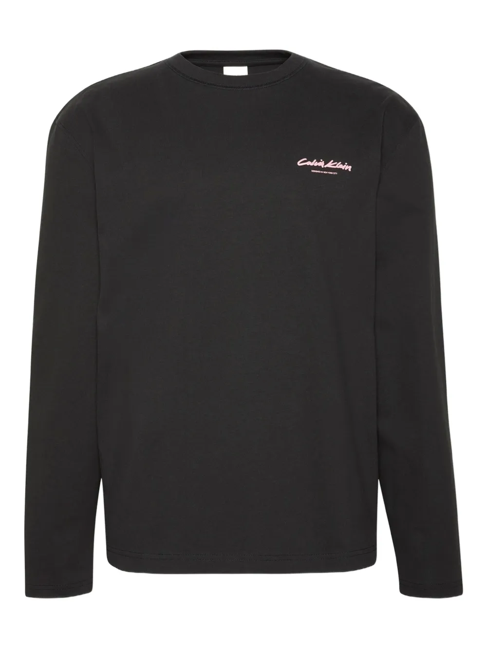 Calvin Klein Long-sleeved T-shirt In Black