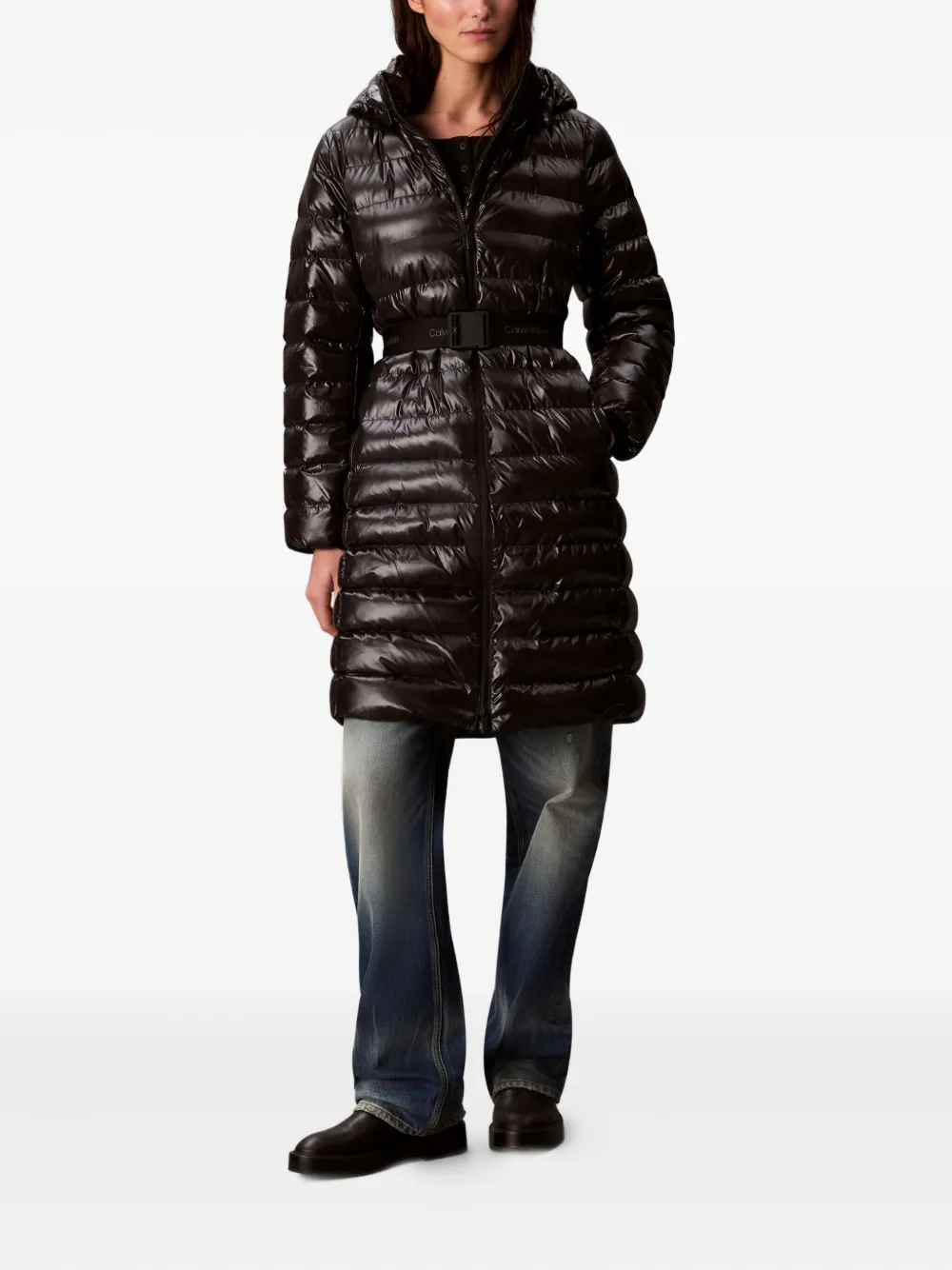 Calvin Klein abrigo capitonado con cinturón | Abrigos con botones | Image 2