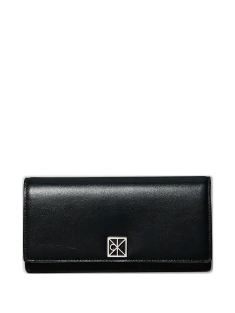 Calvin Klein monogram-logo leather bifold wallet