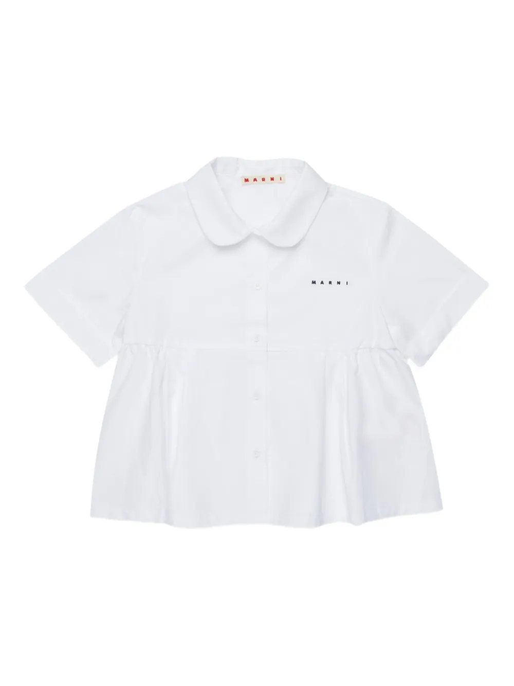 Marni Kids Camicia con colletto alla Peter Pan - Bianco
