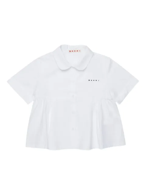 Marni Kids peter-pan collar gathered shirt