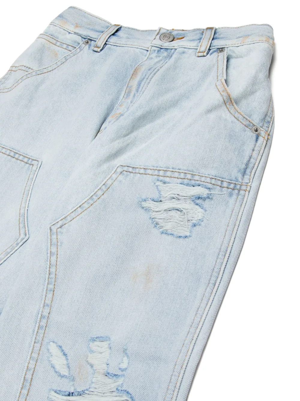 MM6 Maison Margiela Kids Gerafelde jeans Blauw