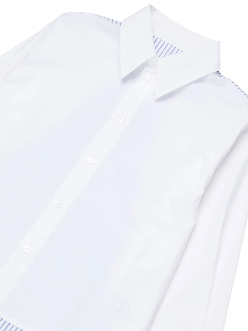 MM6 Maison Margiela Kids Shirt met gestreept vlak Wit