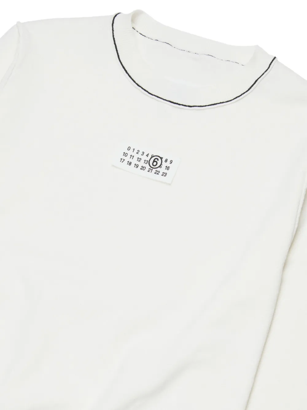 MM6 Maison Margiela Kids Sweater met ronde hals Wit