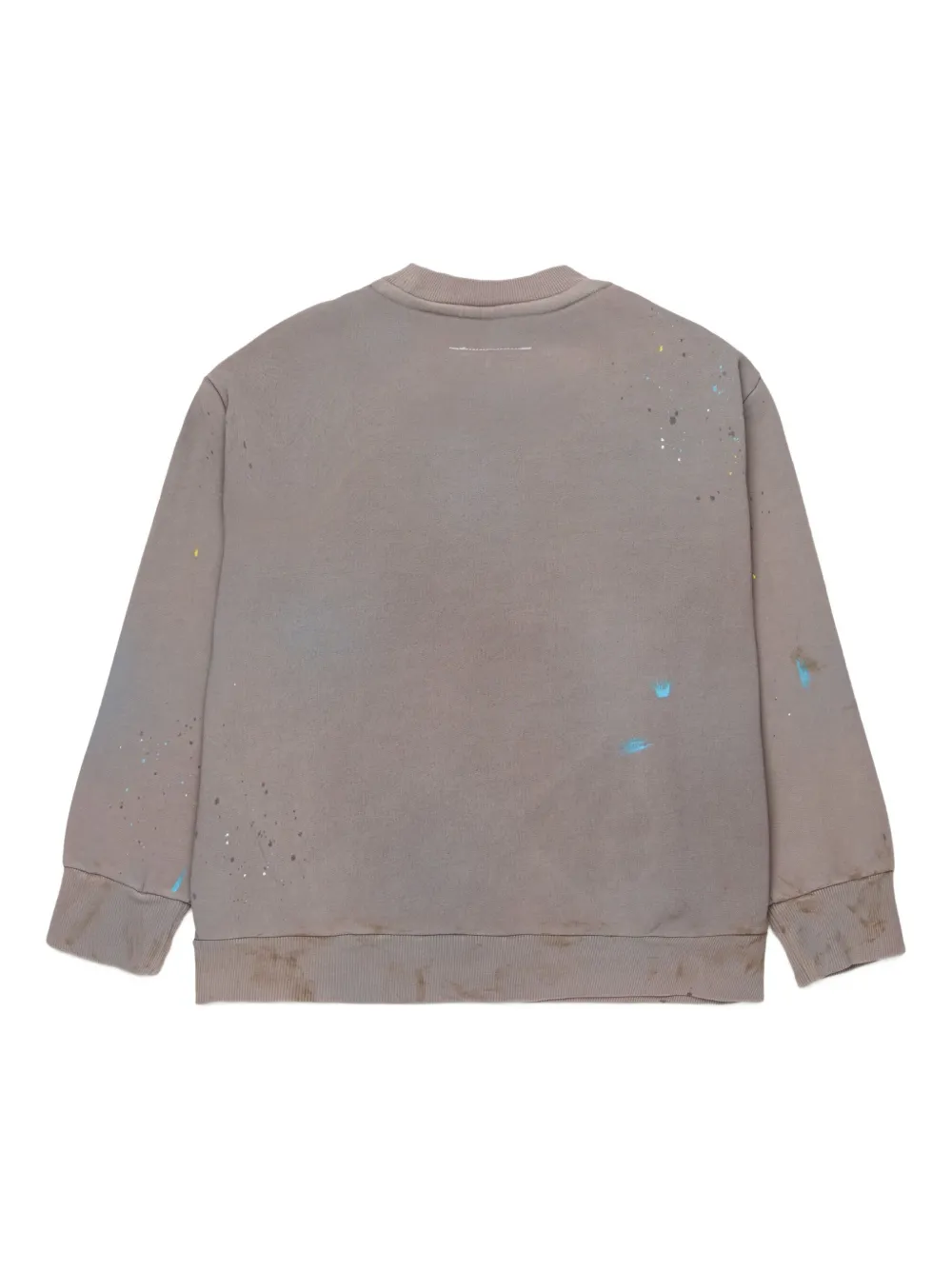 MM6 Maison Margiela Kids Sweater met verfspatten en lange mouwen Beige