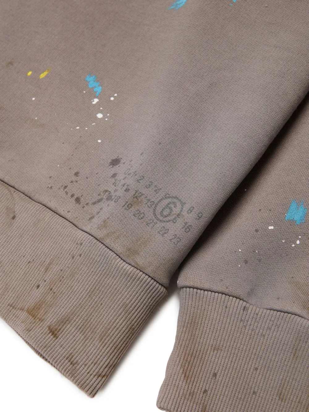 MM6 Maison Margiela Kids Sweater met verfspatten en lange mouwen Beige