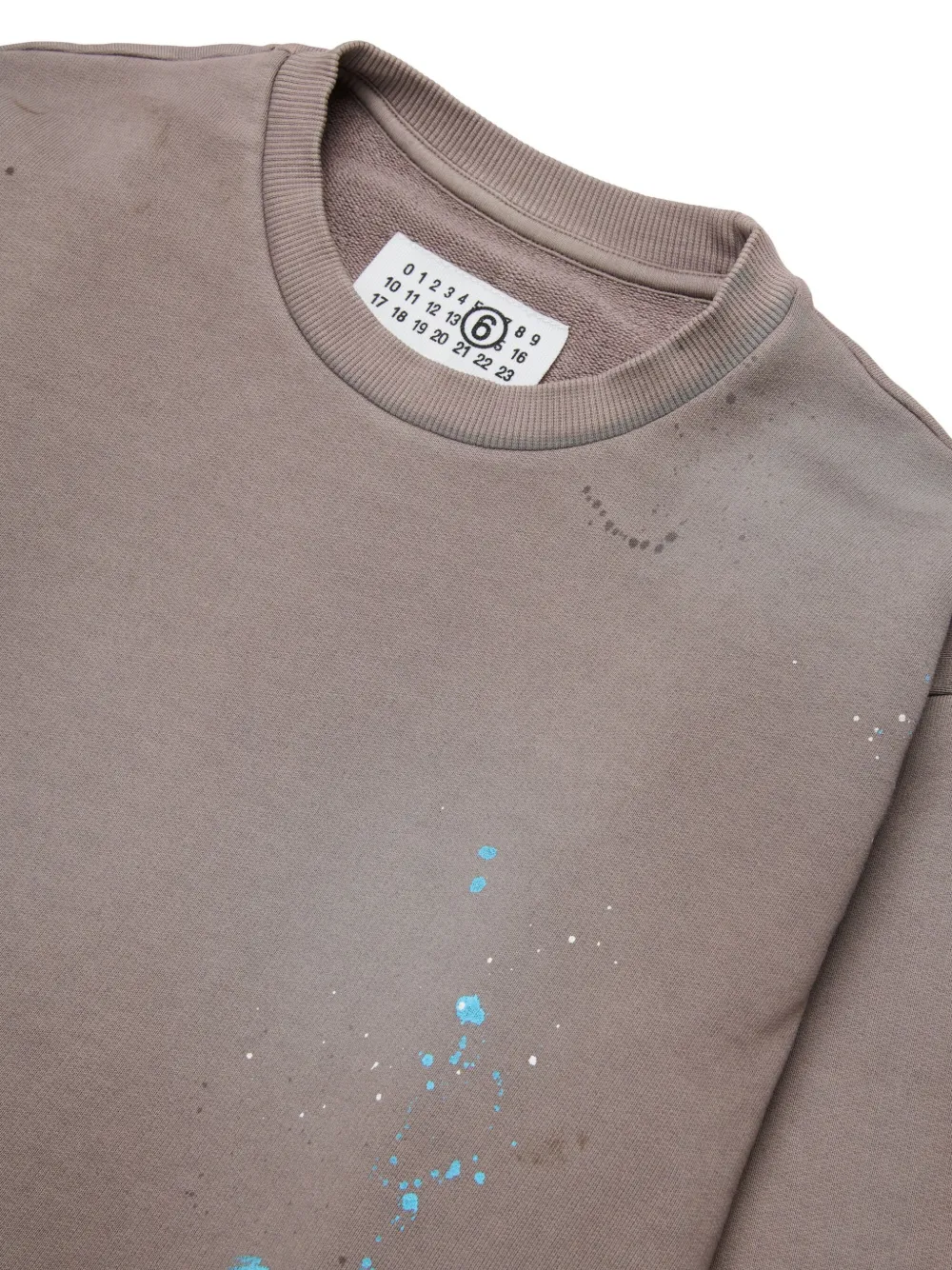 MM6 Maison Margiela Kids Sweater met verfspatten en lange mouwen Beige