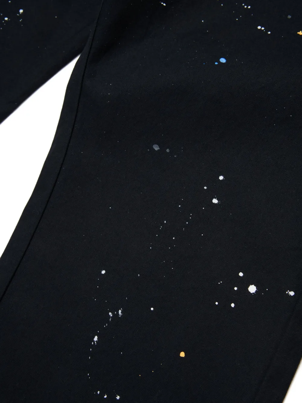 Elastic-Waist Splatter Chinos