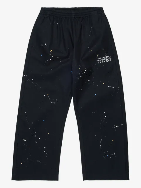 MM6 Maison Margiela Kids pantalones chinos con motivo de salpicaduras de pintura