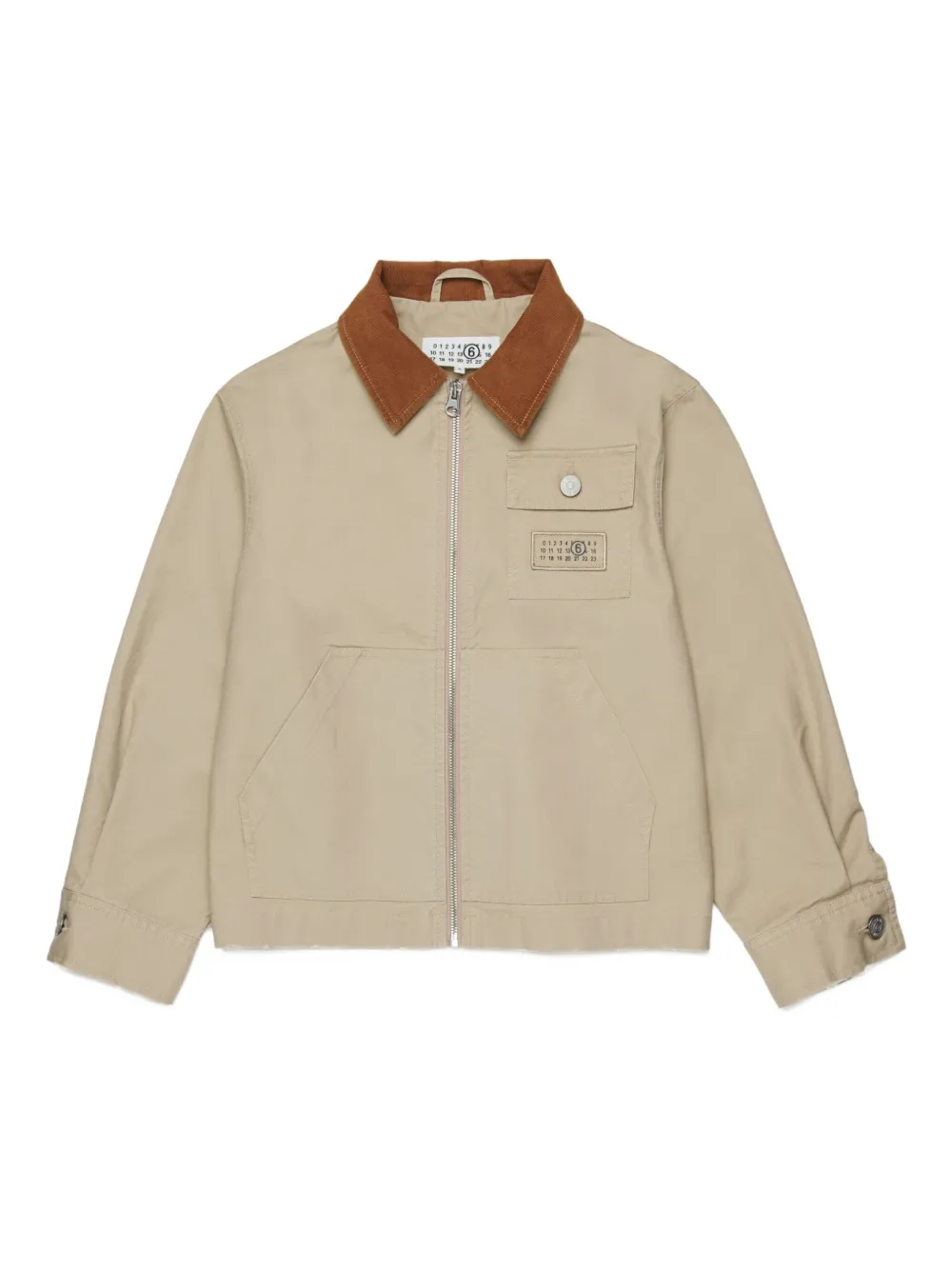 MM6 Maison Margiela Kids Bomber con colletto a coste - Toni neutri