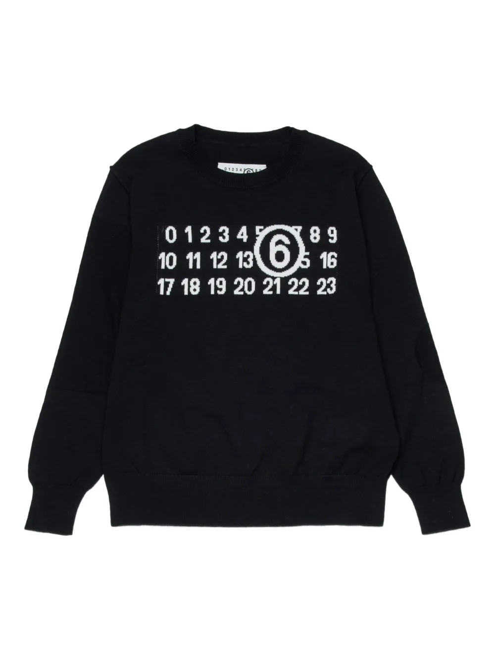 MM6 Maison Margiela Kids Maglione con stampa - Nero