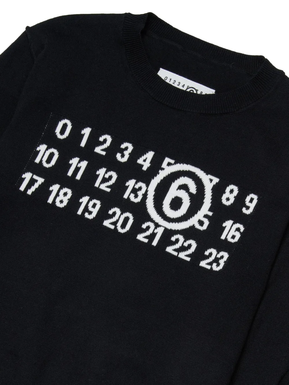 MM6 Maison Margiela Kids Trui met grafische logoprint Zwart