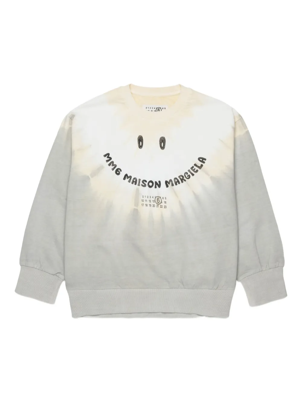 MM6 Maison Margiela Kids Maglione con fantasia tie dye - Grigio