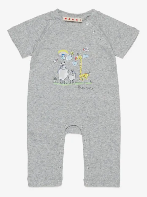 Marni Kids romper manga corta con estampado gráfico