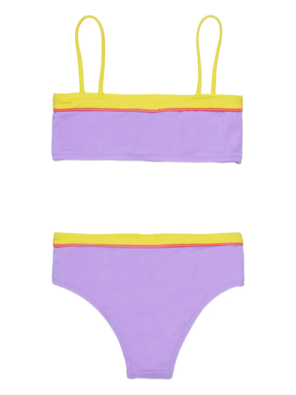  Marni Kids Contrasting-trim Logo-print Bikini - Purple 