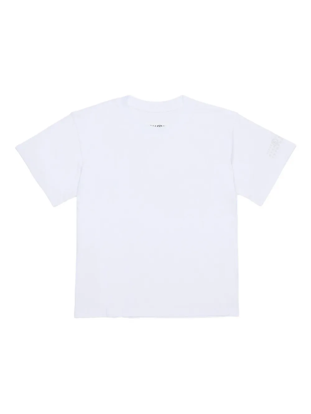 MM6 Maison Margiela Kids T-shirt girocollo a maniche corte - Bianco