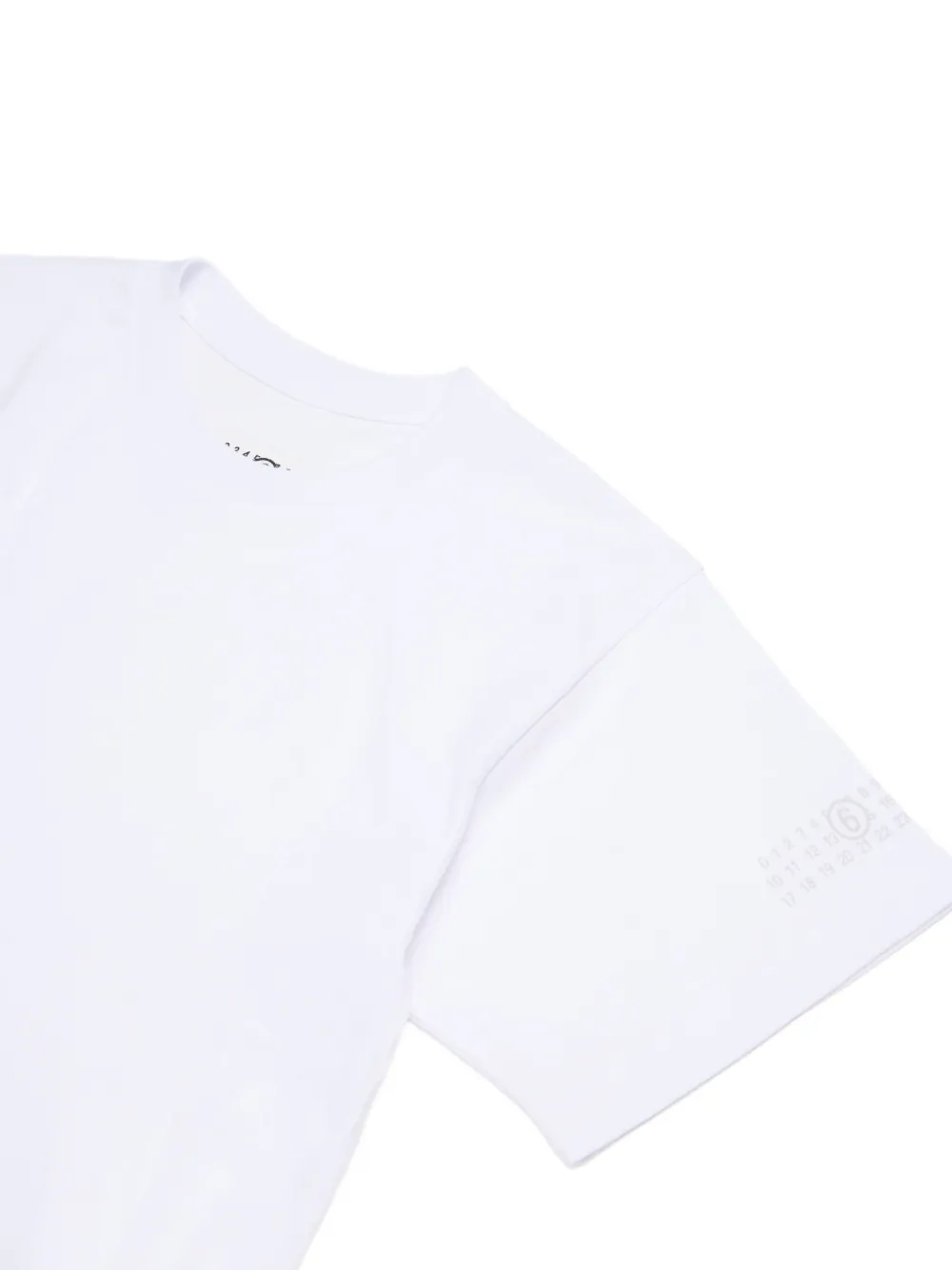 MM6 Maison Margiela Kids T-shirt met ronde hals en korte mouwen Wit