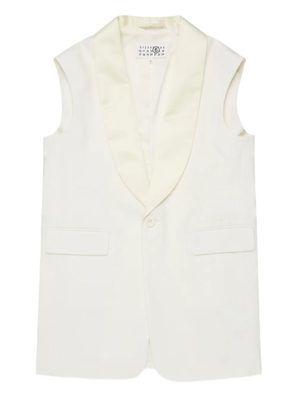 MM6 Maison Margiela Kids Weste mit Schalkragen - Weiß