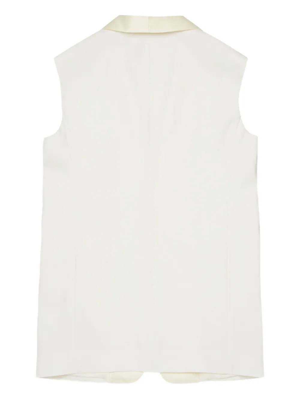 Mm6 Maison Margiela Shawl-collar Waistcoat In White