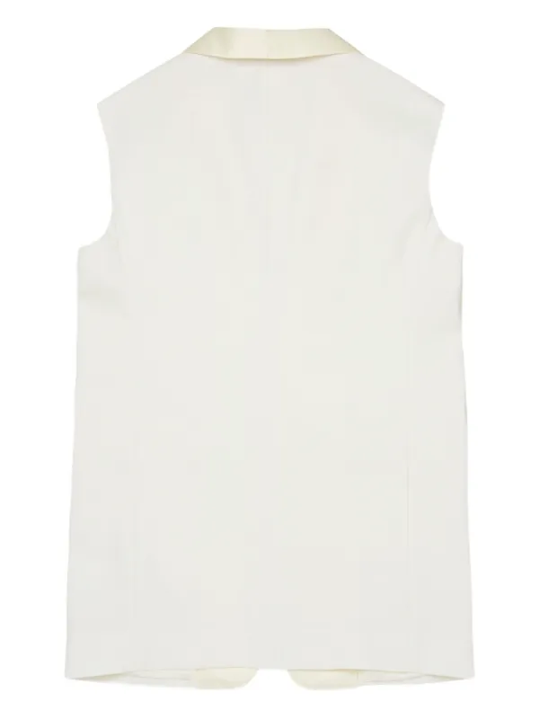 MM6 Maison Margiela Kids ショールカラーベスト | ホワイト | FARFETCH JP