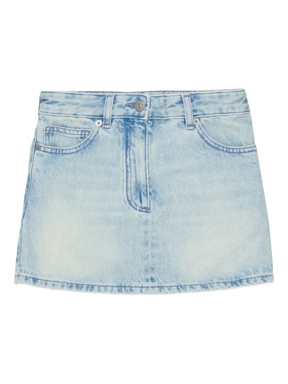 MM6 Maison Margiela Kids Gonna denim con applicazione - Blu