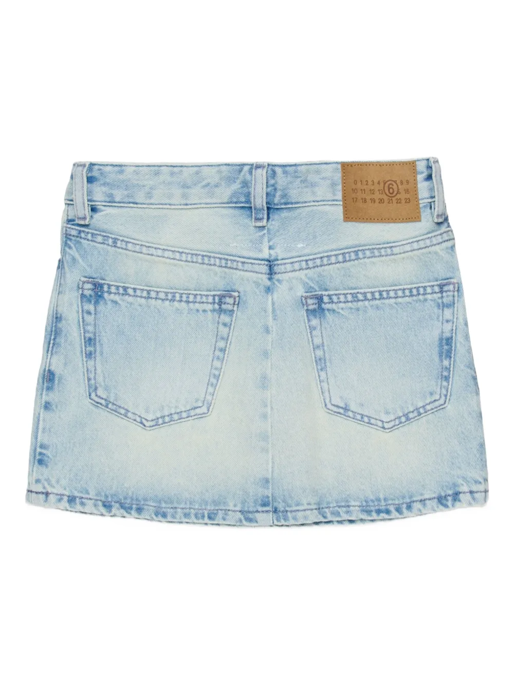 MM6 Maison Margiela Kids Spijkerrok met logopatch Blauw