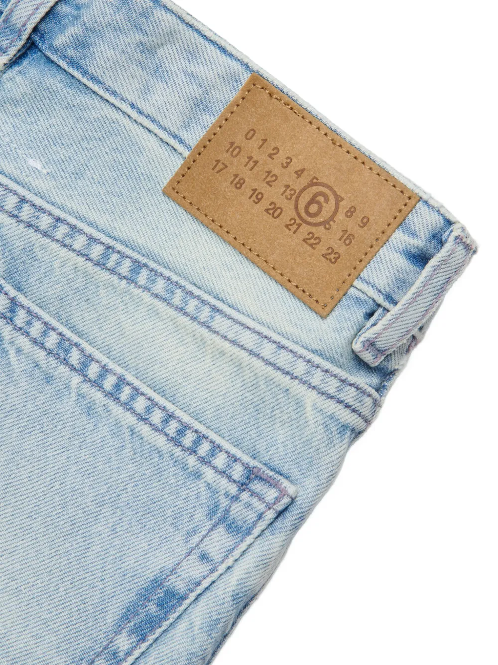 MM6 Maison Margiela Kids Spijkerrok met logopatch Blauw