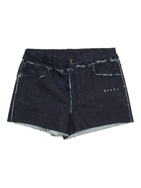 Marni Kids frayed denim shorts