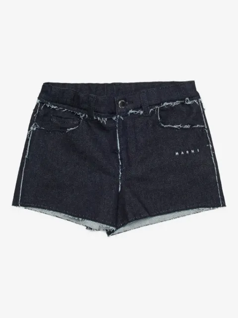 Marni Kids shorts de mezclilla deshilachados
