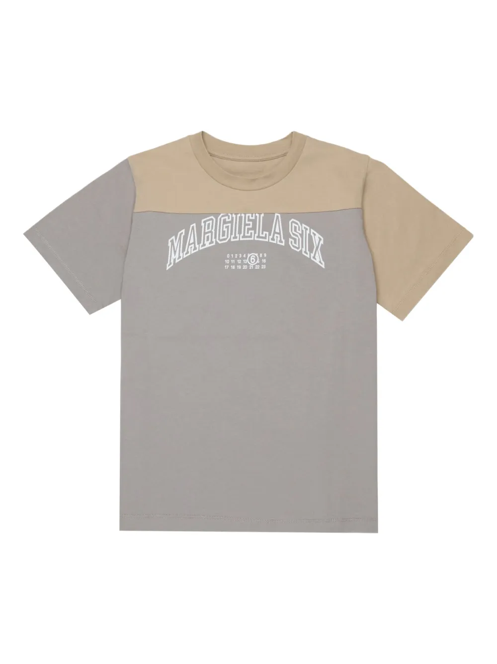 MM6 Maison Margiela Kids T-shirt con logo - Grigio