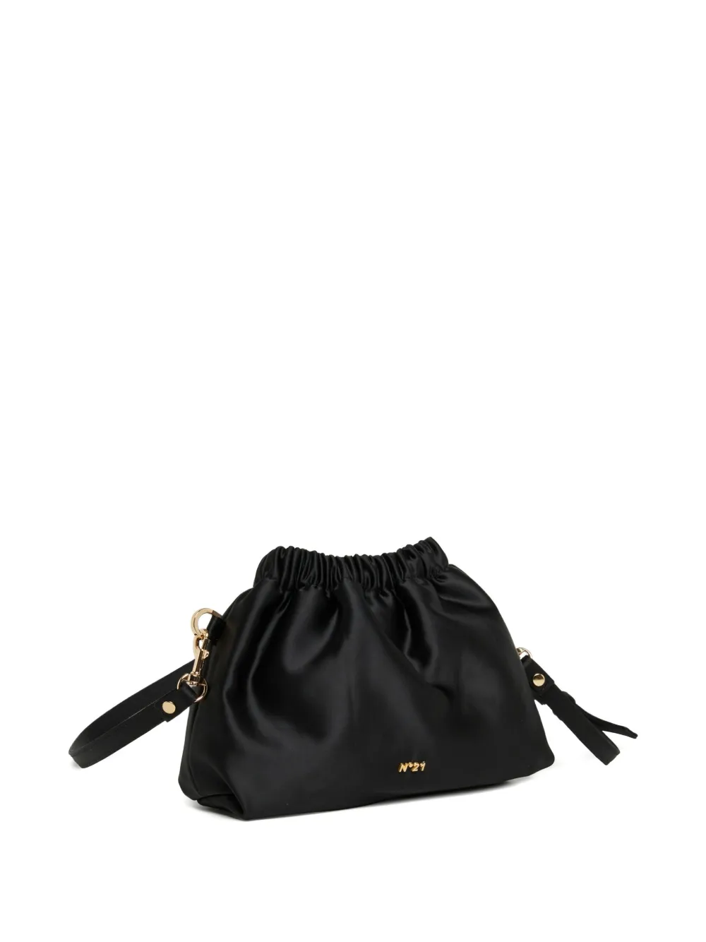  Nº21 Kids Drawstring Shoulder Bag - Black 