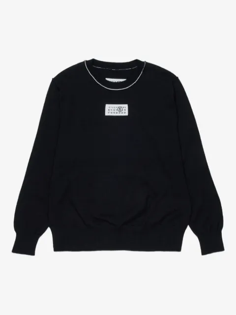 MM6 Maison Margiela Kids appliqué trim knitwear