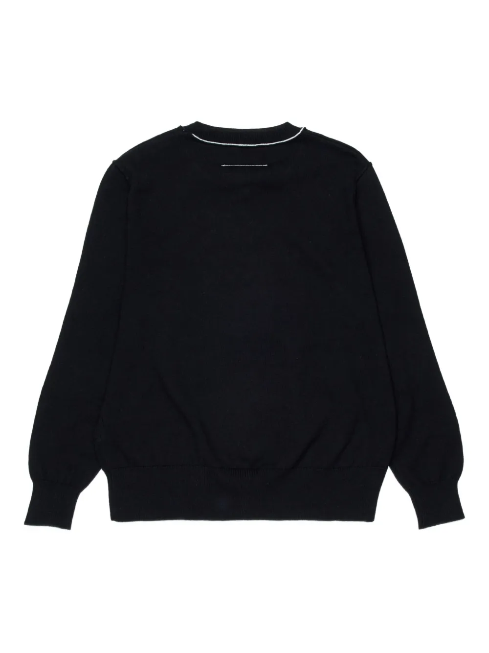 MM6 Maison Margiela Kids Gebreide trui met applicatie Zwart