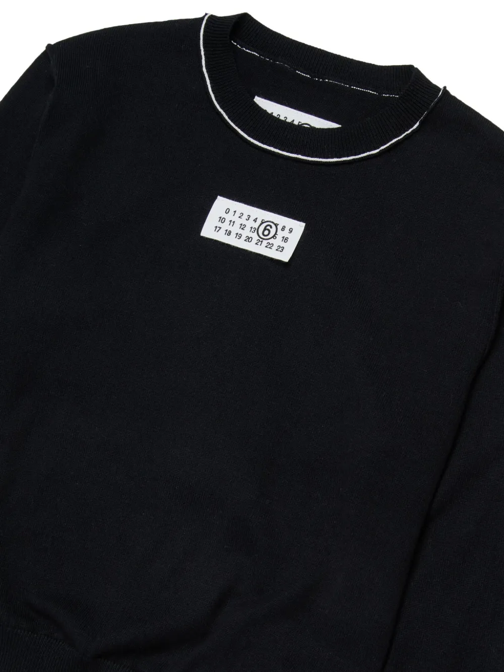 MM6 Maison Margiela Kids Gebreide trui met applicatie Zwart