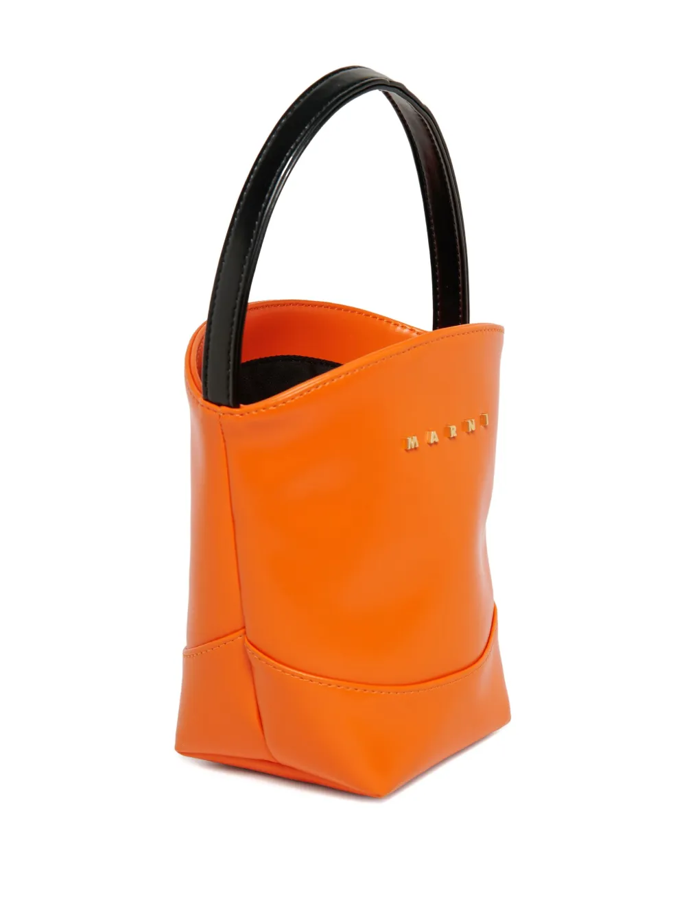  Marni Kids Flower Basket Top Handle Shoulder Bag - Orange 