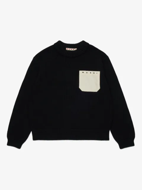 Marni Kids patch-pocket sweater