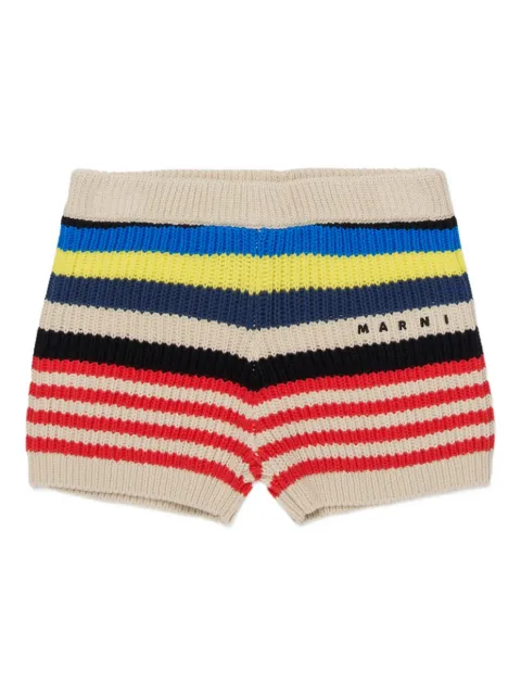 Marni Kids shorts tejidos con rayas estampas