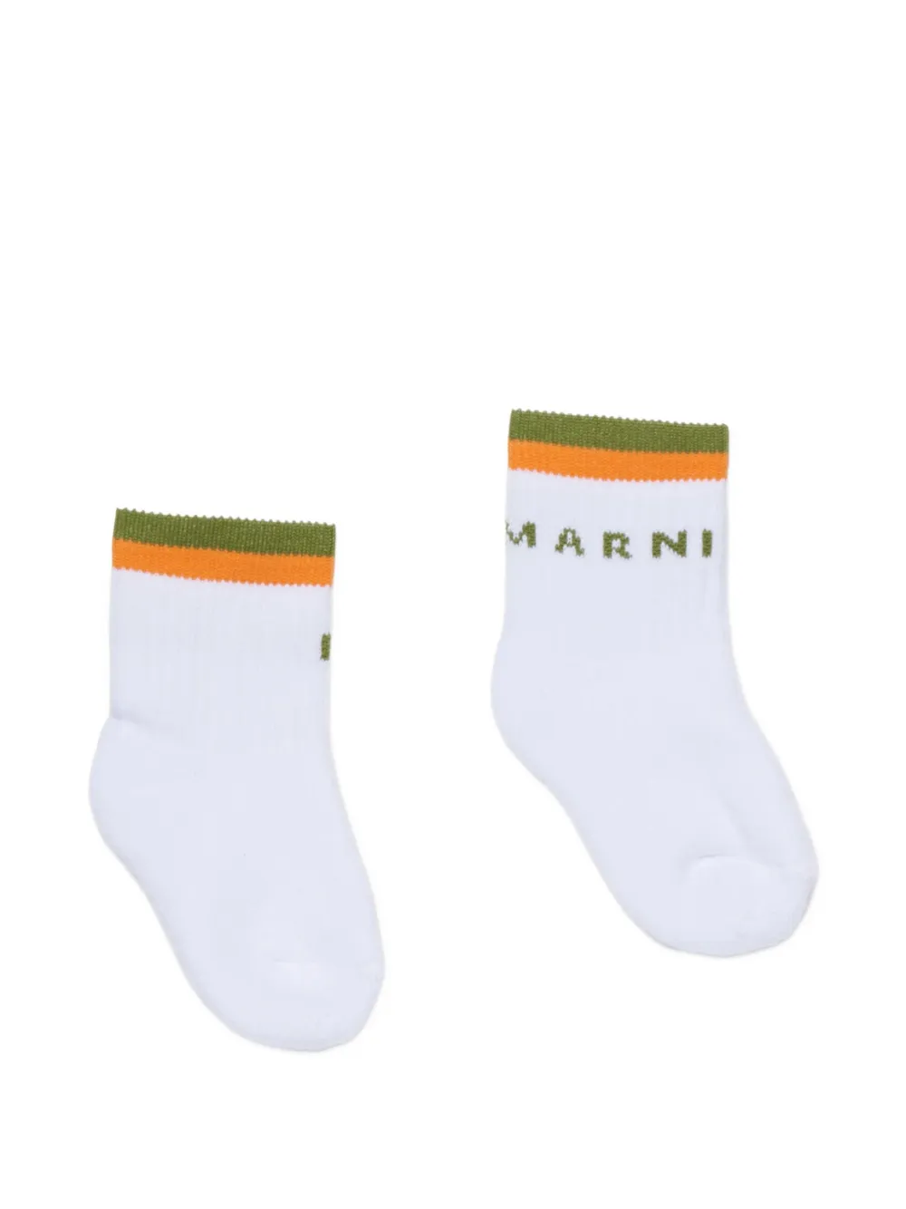 Marni Logo Socks In White