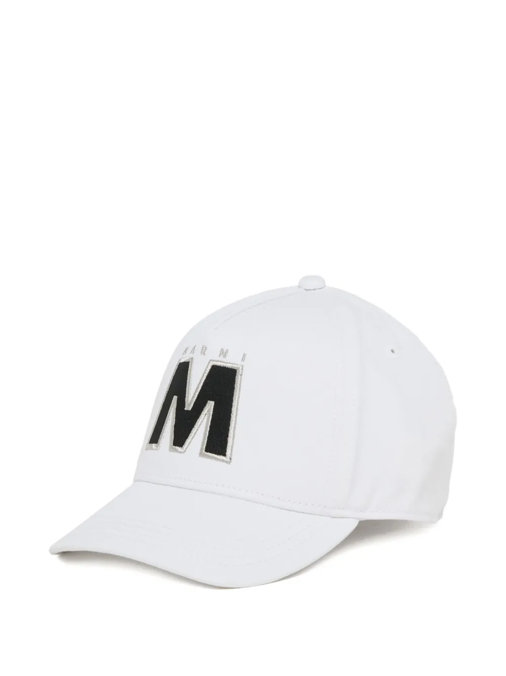 Marni Kids Cappello da baseball Initial - Bianco